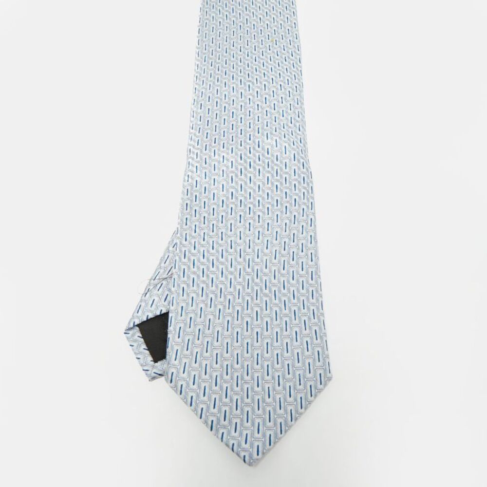S.t. Dupont Blue Silk Jacquard Tie